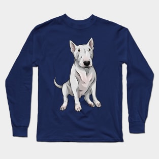 Cute White English Bull Terrier Dog Long Sleeve T-Shirt